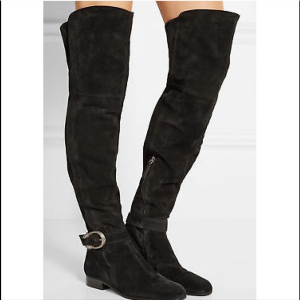 Gucci Dionysus Black Suede Over The Knee Boots Sz 36.5 - Picture 16 of 16